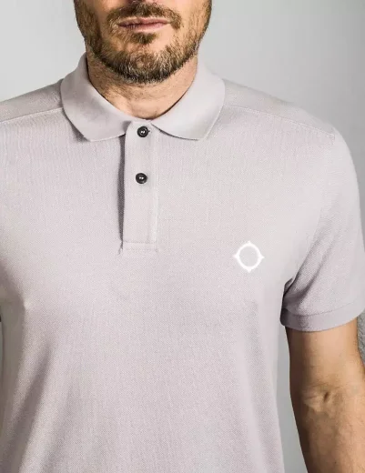 MA STRUM Short Sleeve Pique Polo Shirt | Thistle