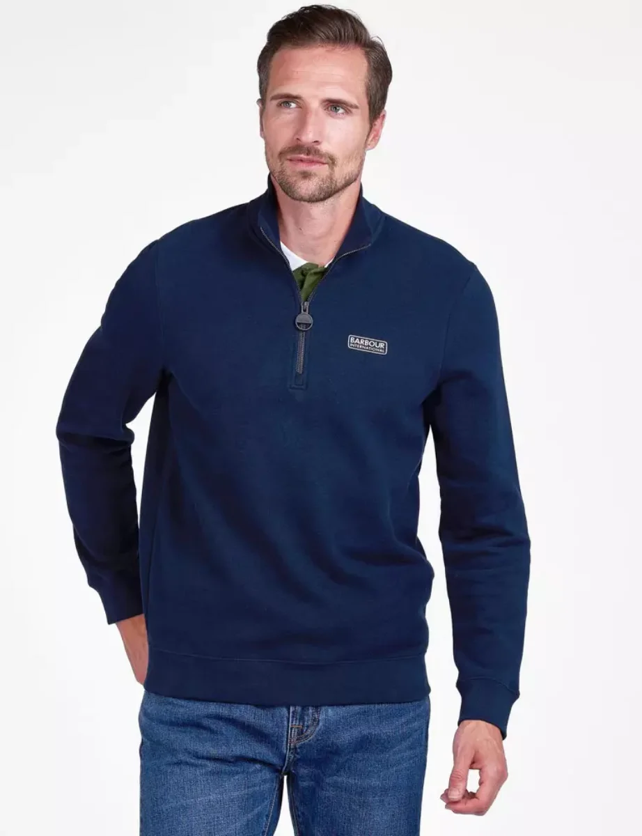 Barbour International Essential Half Zip Sweatshirt | Navy