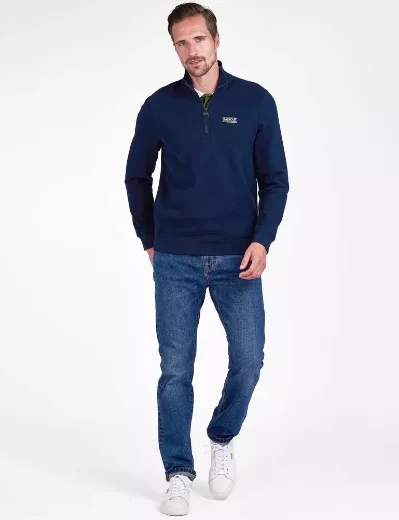 Barbour International Essential Half Zip Sweatshirt | Navy