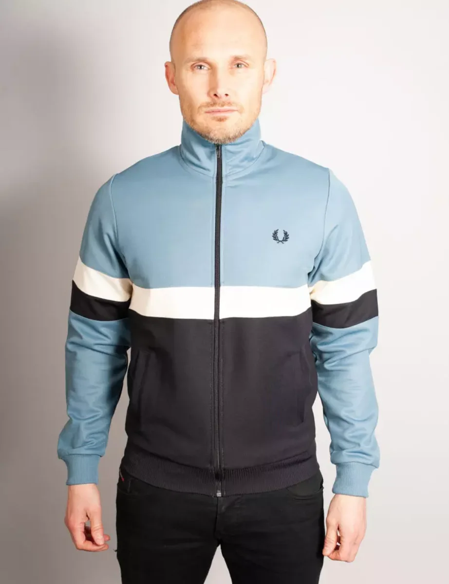 Fred Perry Panelled Track Jacket | Blue