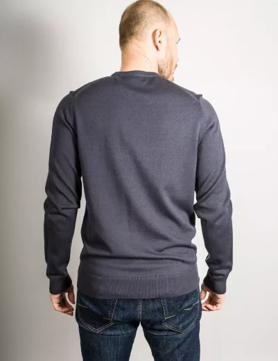 Fred Perry Classic Crew Neck Knitted Jumper | Dark Graphite