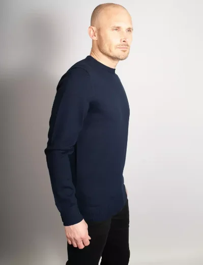 Fred Perry Classic Crew Neck Knitted Jumper | Navy