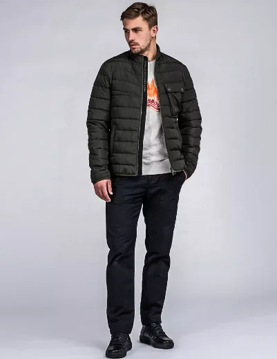 Babrour Intl Winter Chain Quilted Jacket | Sage