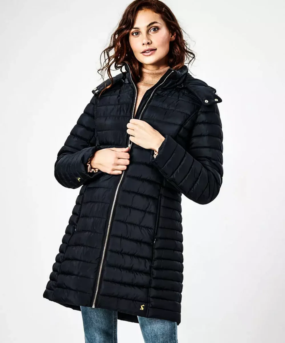 Joules Cantebury Long Luxe Padded Jacket | Navy
