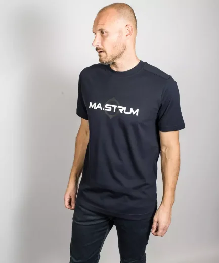 MA Strum SS Logo Print T-Shirt | Navy