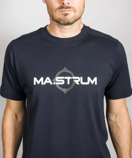 MA Strum SS Logo Print T-Shirt | Navy