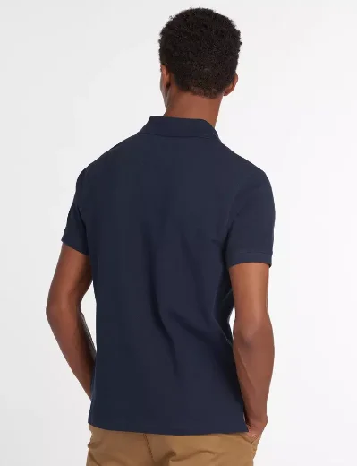 Barbour Tartan Pique Polo Shirt | New Navy