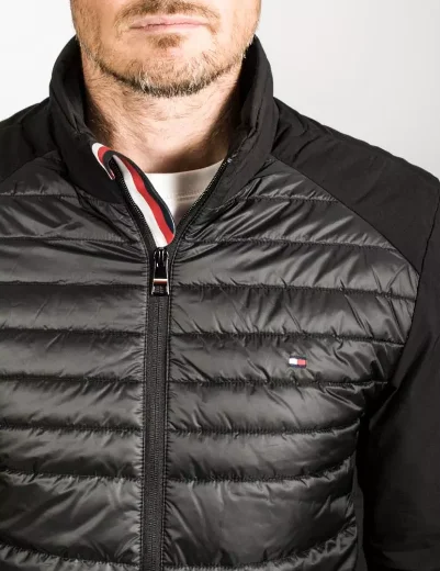 Tommy Hilfiger Technical Quilted Panel Jacket | Black