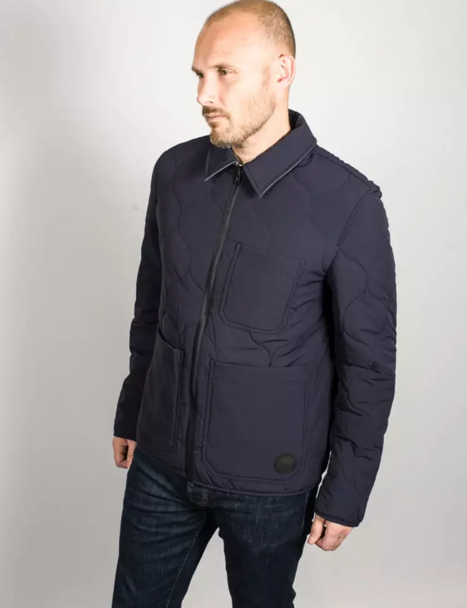 Ted Baker Schuss Reversible Quilted Jacket | Navy