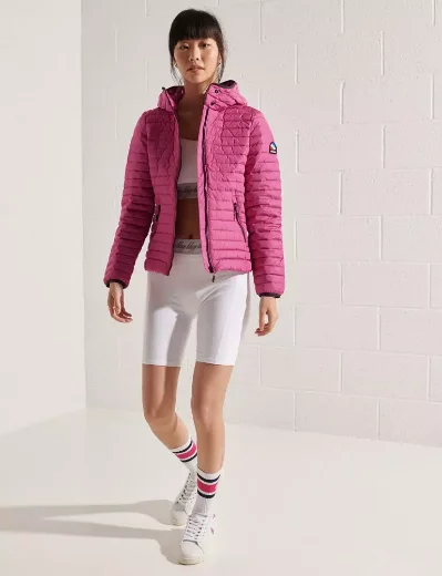 Superdry Womens Core Down Jacket | Hot Pink