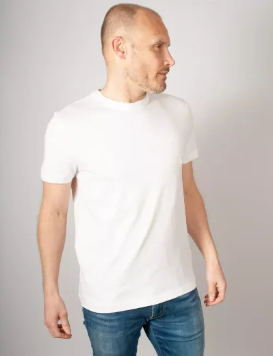 Tommy Hilfiger Cotton Sleeve Badge Logo T-Shirt | White