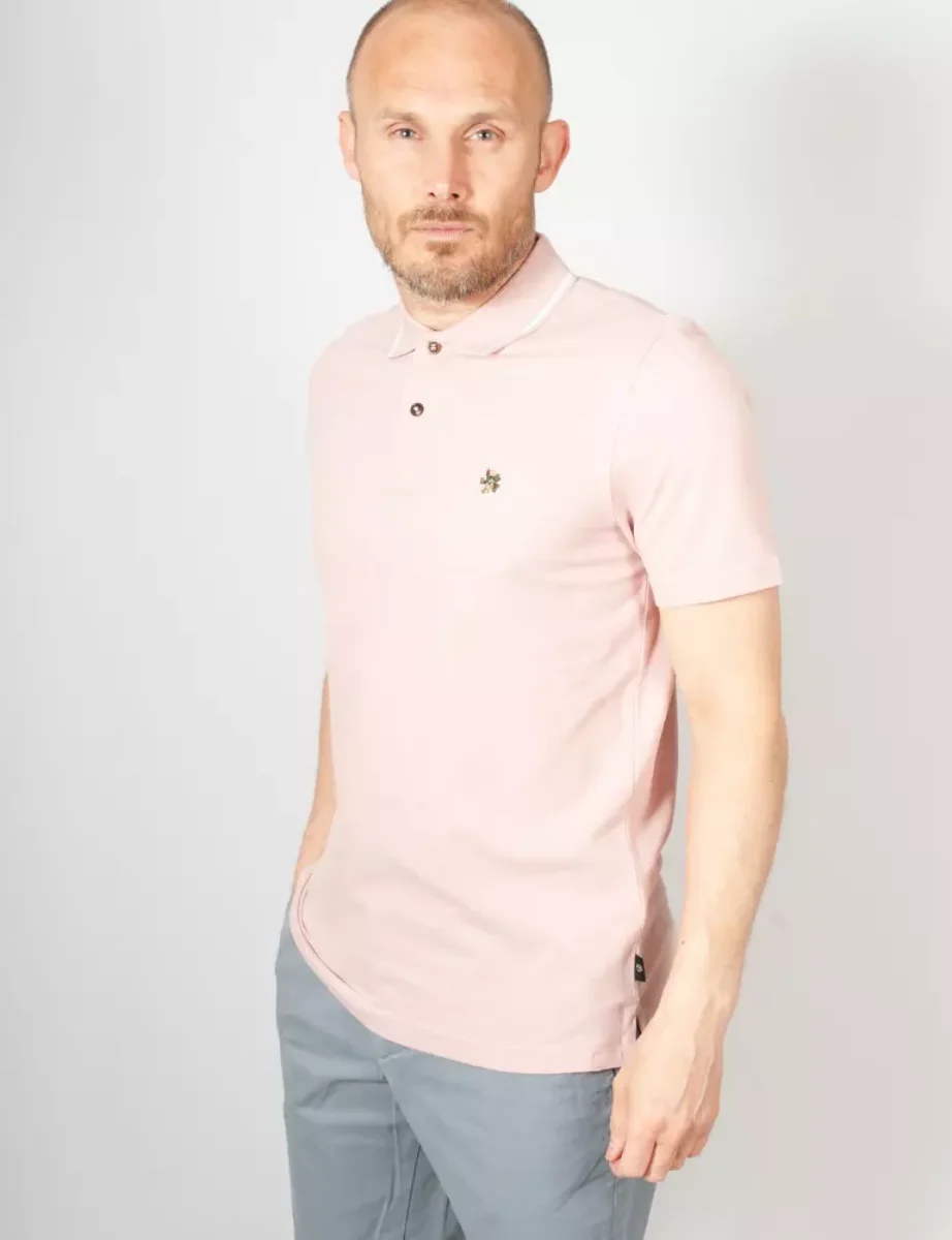 Ted Baker CAMDN Short Sleeve Polo Shirt | Light Pink