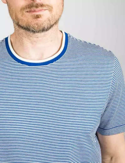 Ted Baker RAKI Fine Stripe T-Shirt | Blue