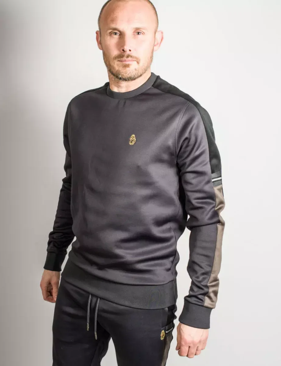 Luke Sport Patter Crew Neck Sweater | Charcoal