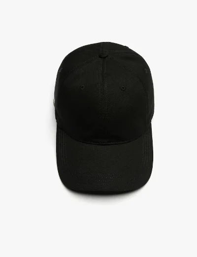 Lacoste Men's Contrast Strap Cotton Cap | Black