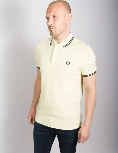 Fred Perry Twin Tipped Polo Shirt | Wax Yellow