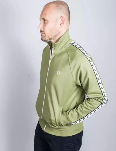Fred Perry Taped Track Jacket | Sage