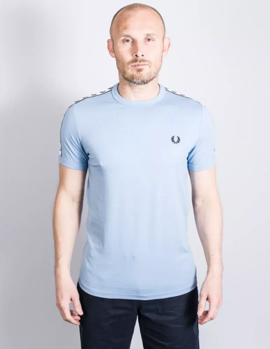 Fred Perry Taped Ringer T-Shirt | Sky Blue