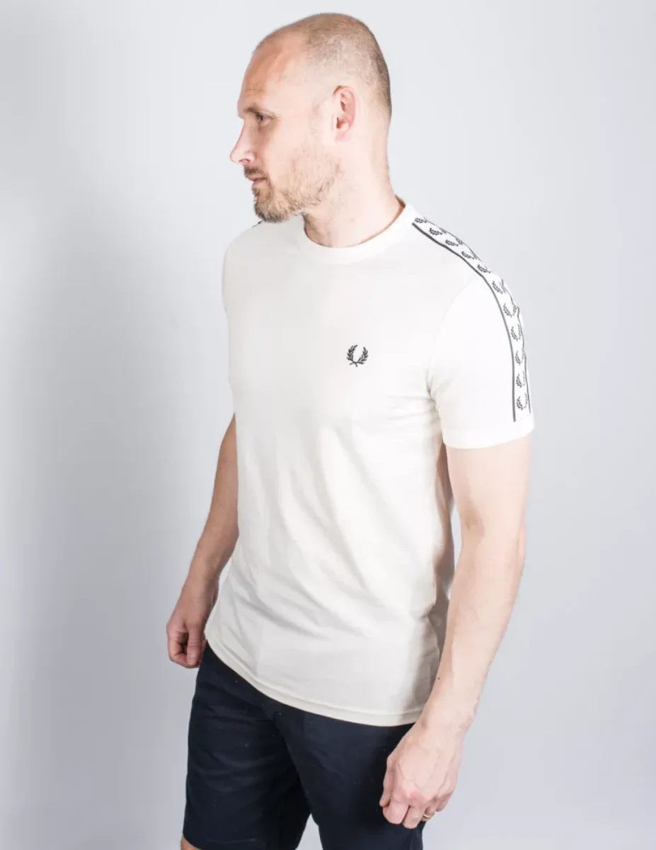 Fred Perry Taped Ringer T-Shirt | Ecru