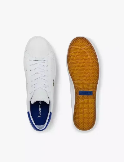 Lacoste Powercourt 2.0 Leather Trainer | White\Blue