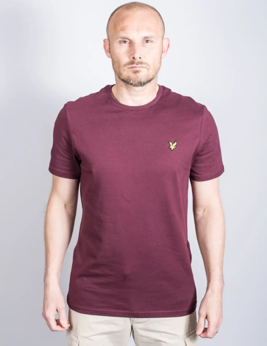 Lyle & Scott Organic Cotton Plain T-Shirt | Burgundy