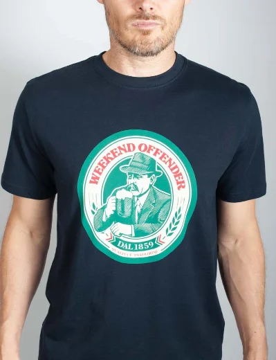 Weekend Offender Birra Logo T-Shirt | Navy