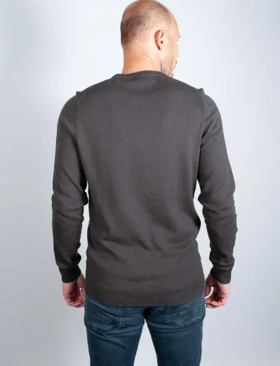 Lyle & Scott Cotton Merino Crew Jumper | Gunmetal