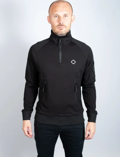 MA Strum Tech Fleece Quarter Zip Sweatshirt | Black