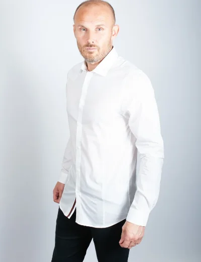 Luke Mainline The Butchers Pencil Shirt | White
