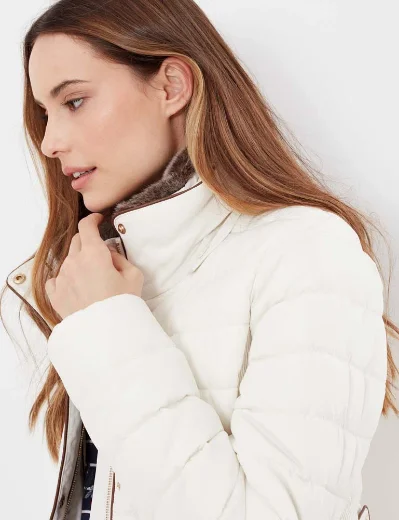 Joules Womens Gosway Padded Jacket | Winter White