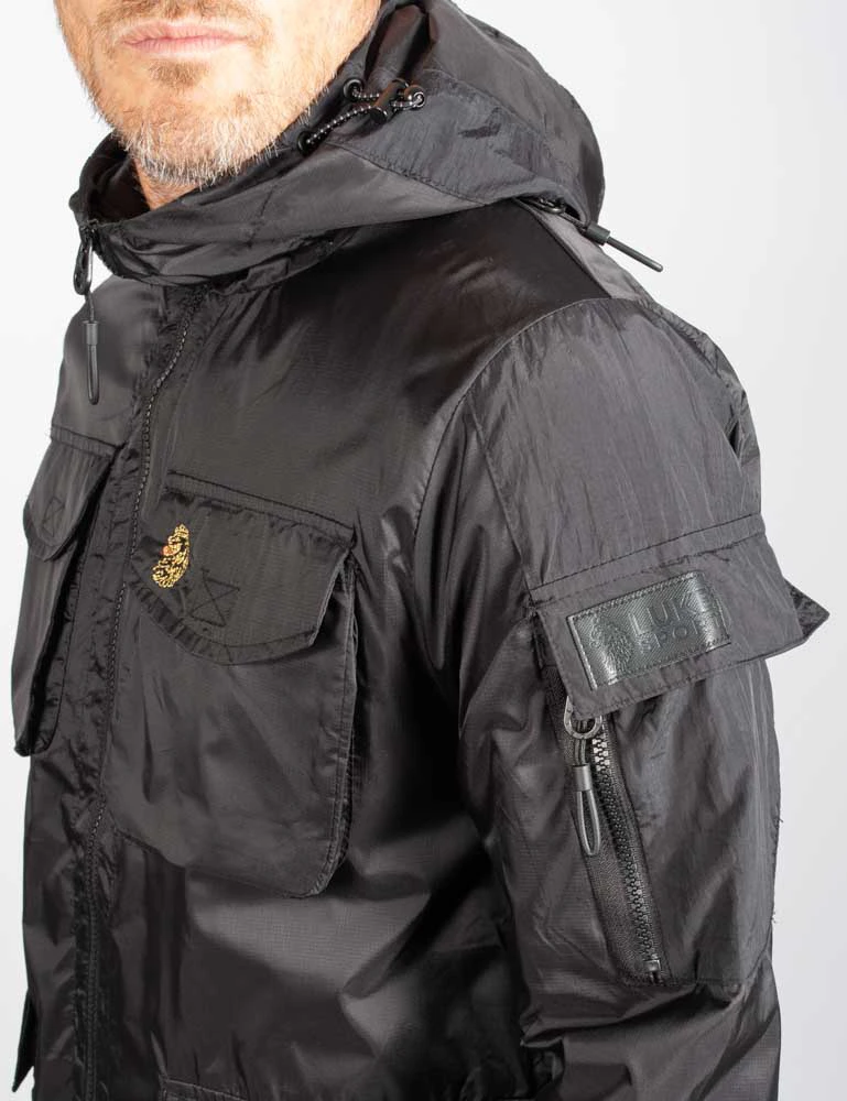 Cockney Rebel Fashions. Luke Sport Curation Technical Jacket | Black