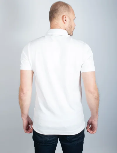 Lacoste Men's Paris Polo Shirt Cotton Stretch Pique | White