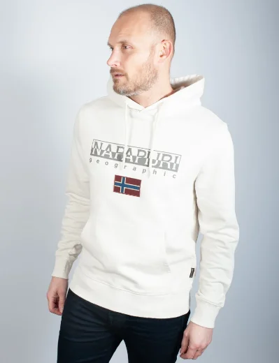 Napapijri Ayas Hooded Sweatshirt | White Whisper