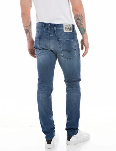 Replay Anbass Slim Fit Jean | Mid Wash 