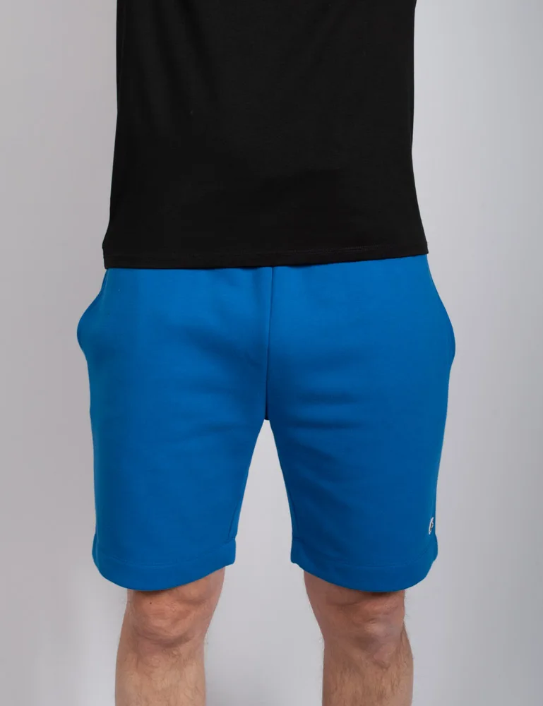 Blue Cotton Fleece Classic Shorts