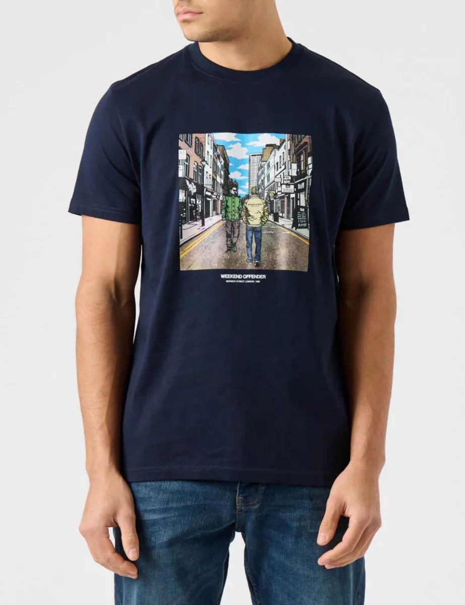 Weekend Offender Berwick Street Graphic T-Shirt | Navy