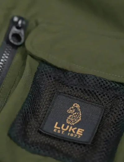 Luke Crater Technical Funnel Neck Jacket | Dark Green
