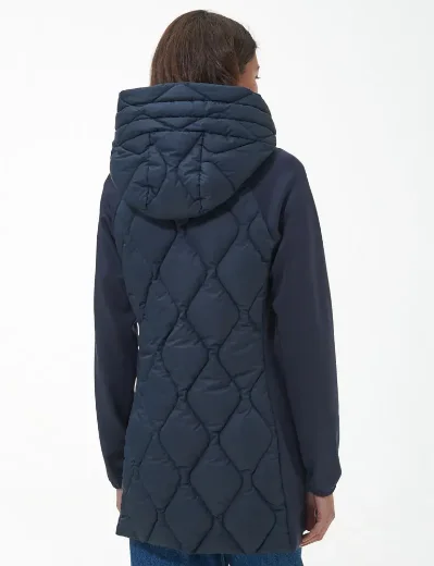 Barbour Women's Breeze Quilted Sweater Jacket | Dark Navy