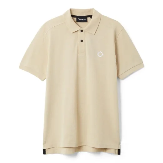 MA Strum Short Sleeve Pique Polo Shirt | Ash