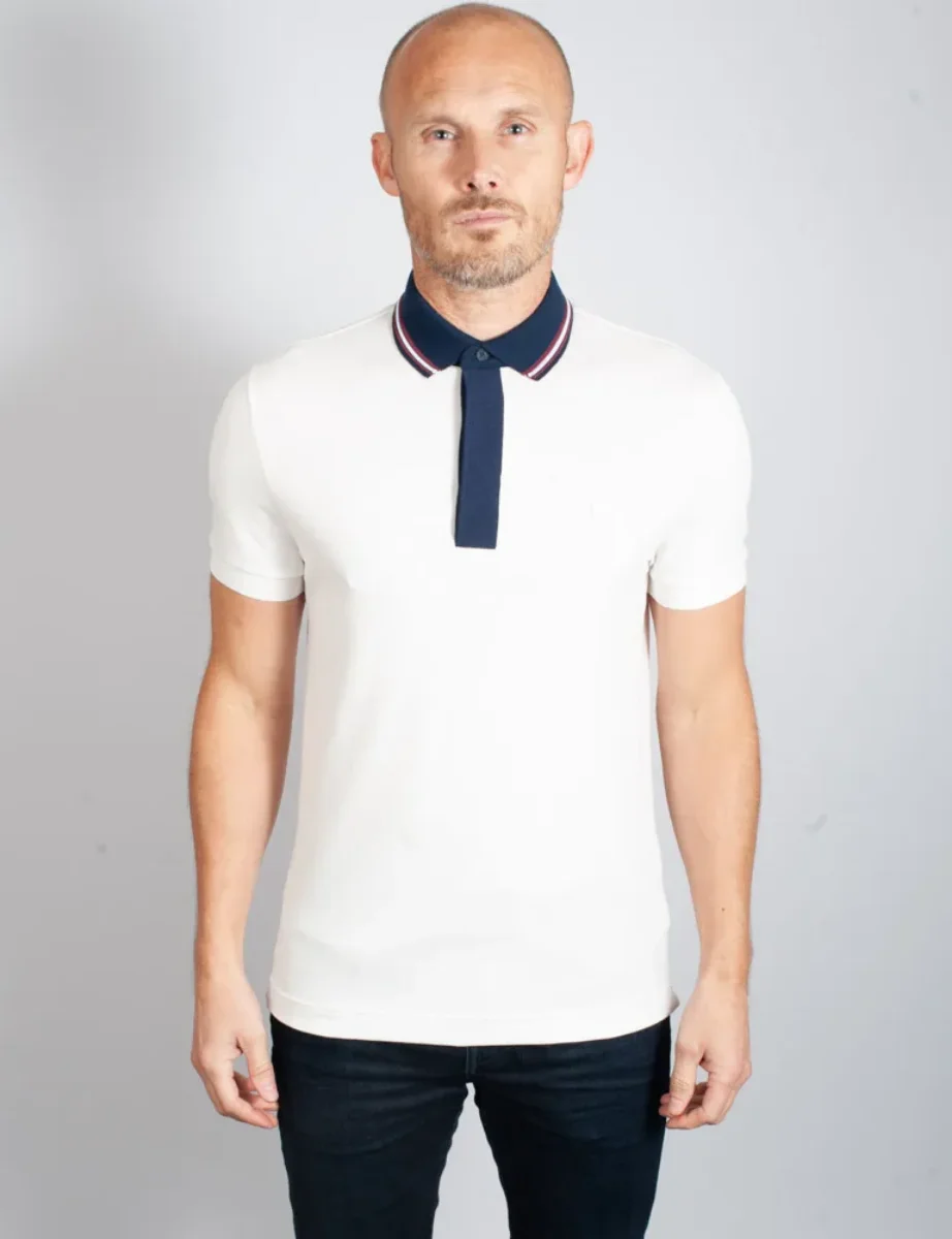 Lacoste Men's Smart Paris Polo with Contrast Collar | Off White
