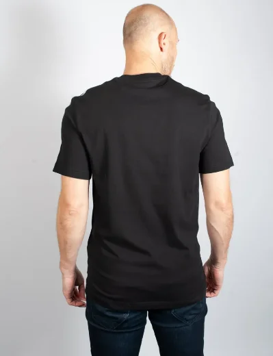 Lacoste Men's Regular Fit Logo Stripe T-Shirt | Black