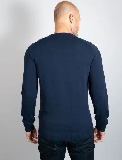 Lacoste Men's Organic Cotton Crew Neck Sweater | Navy
