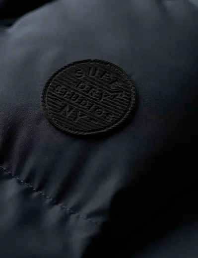 Superdry Women's Studios Longline Hooded Puffer Coat | Navy
