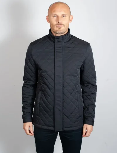 Ted Baker Finnich Diamond Quilted Jacket | Navy