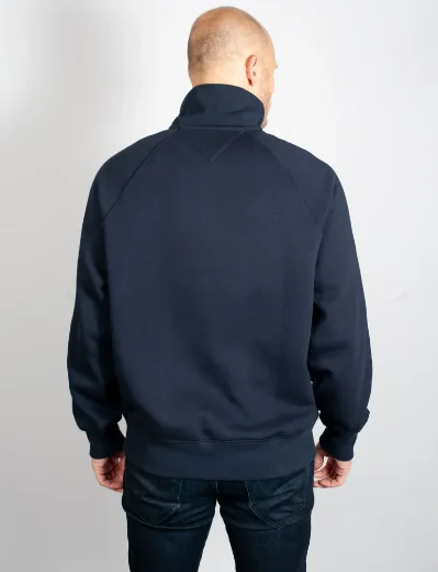 Tommy Hilfiger Monotype Logo Quarter Zip Sweater | Navy