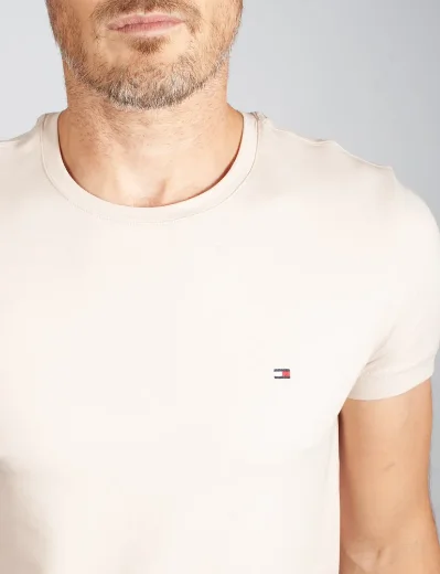 Tommy Hilfiger Stretch Slim Fit T-Shirt | Cashmere Cream