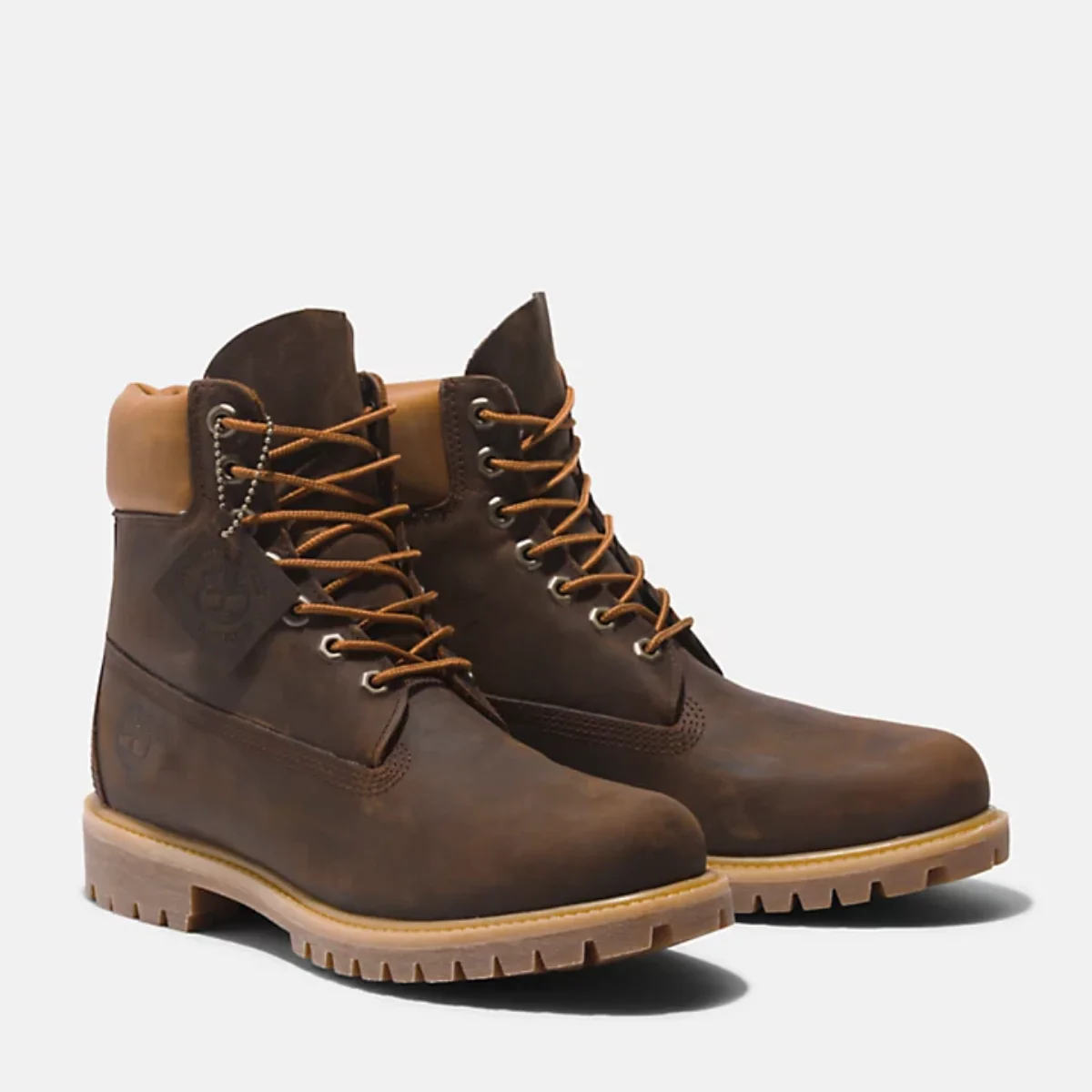 Timberland Men's Premium 6" Waterproof Leather Boot | Brown/Yellow
