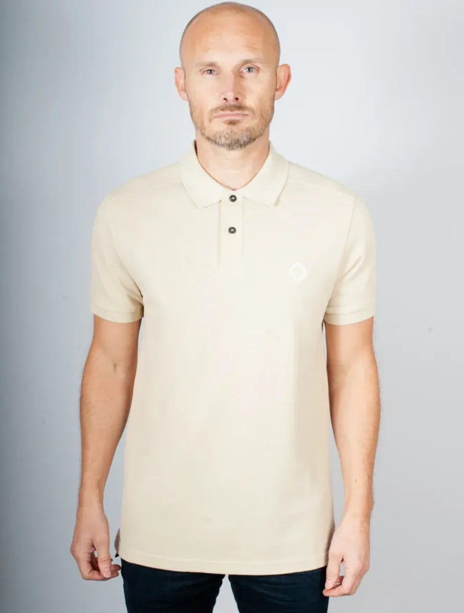 MA Strum Short Sleeve Pique Polo Shirt | Ash