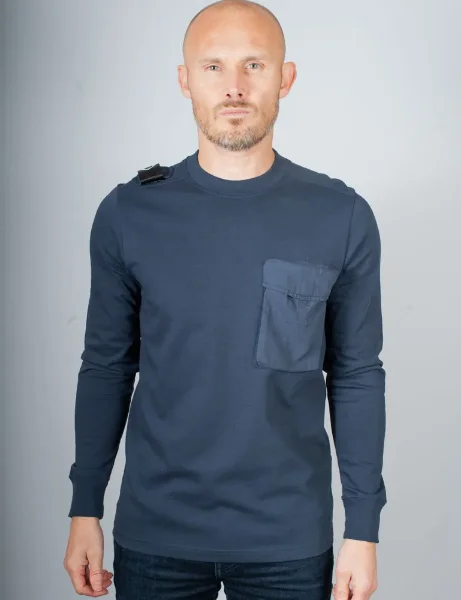 MA Strum LS Cargo Pocket T-Shirt | Ink Navy MA Strum LS Cargo Pocket T-Shirt | Ink Navy