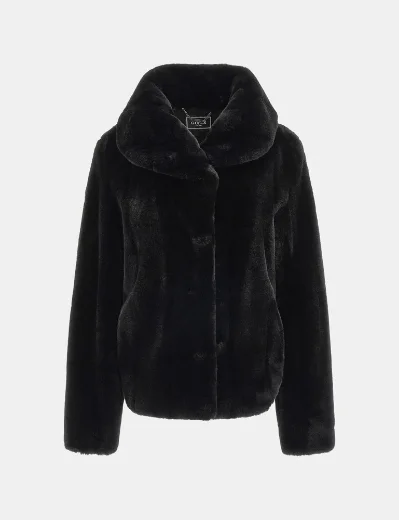 Guess New Sophy Faux Fur Jacket | Black